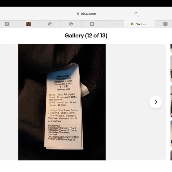 JCREW Lace-Trim Slip Dress in Linen - Picture 4 of 4